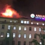 Ankara Numune Hastanesinin çatısında yangın