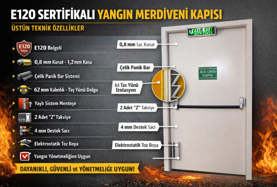 Yangın merdiveni kapıları özellikleri