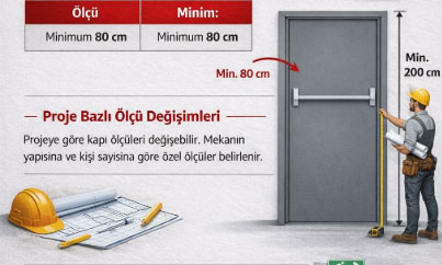 Yangın Merdiveni Kapısı Ölçüleri