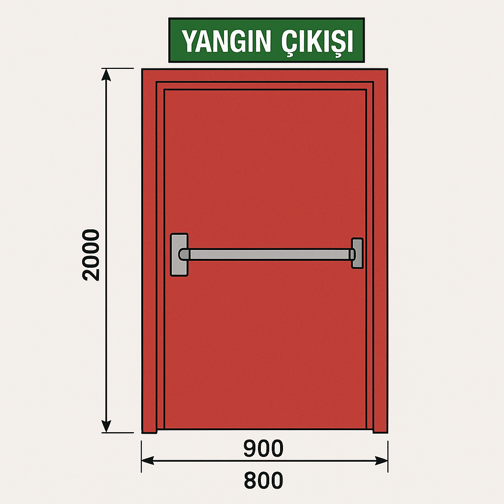 Yangın merdiveni kapı ölçüleri