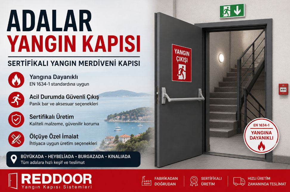 Adalar Yangın kapısı |  Sertifikalı Yangın Merdiveni Kapısı